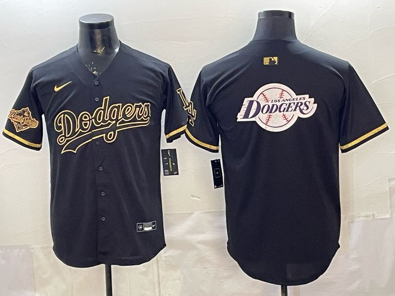 2026 Men Nike Los Angeles Dodgers Blank black gold Game MLB Jersey 0030